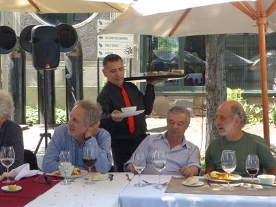 Jorge Skarmeta, Giorgo Dionizis y José Fliman